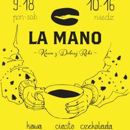 Plakat dla kawiarni La Mano w Zakopanem