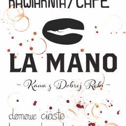 Plakat dla kawiarni La Mano w Zakopanem 