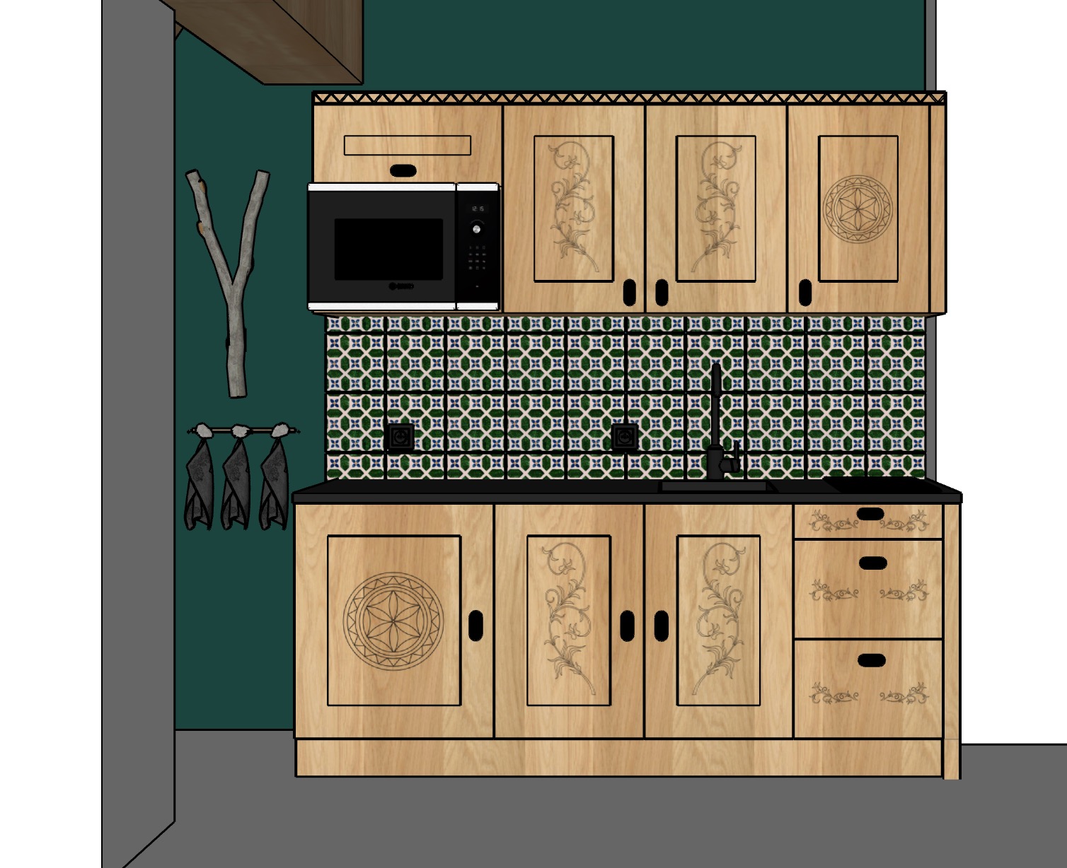 wizualizacje wnętrz i mebli 800/ 1500