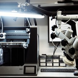 Przygotowanie drukarki 3D do wydruku specjalnie przygotowanych uchwytów do głowic.