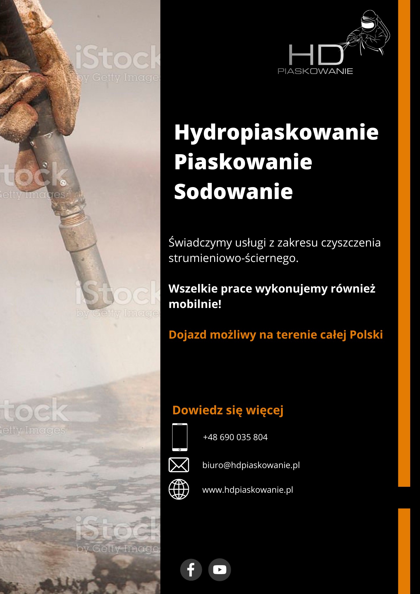 Usługi hydropiaskowania, piaskowania i sodowanie na terenie całej Polski