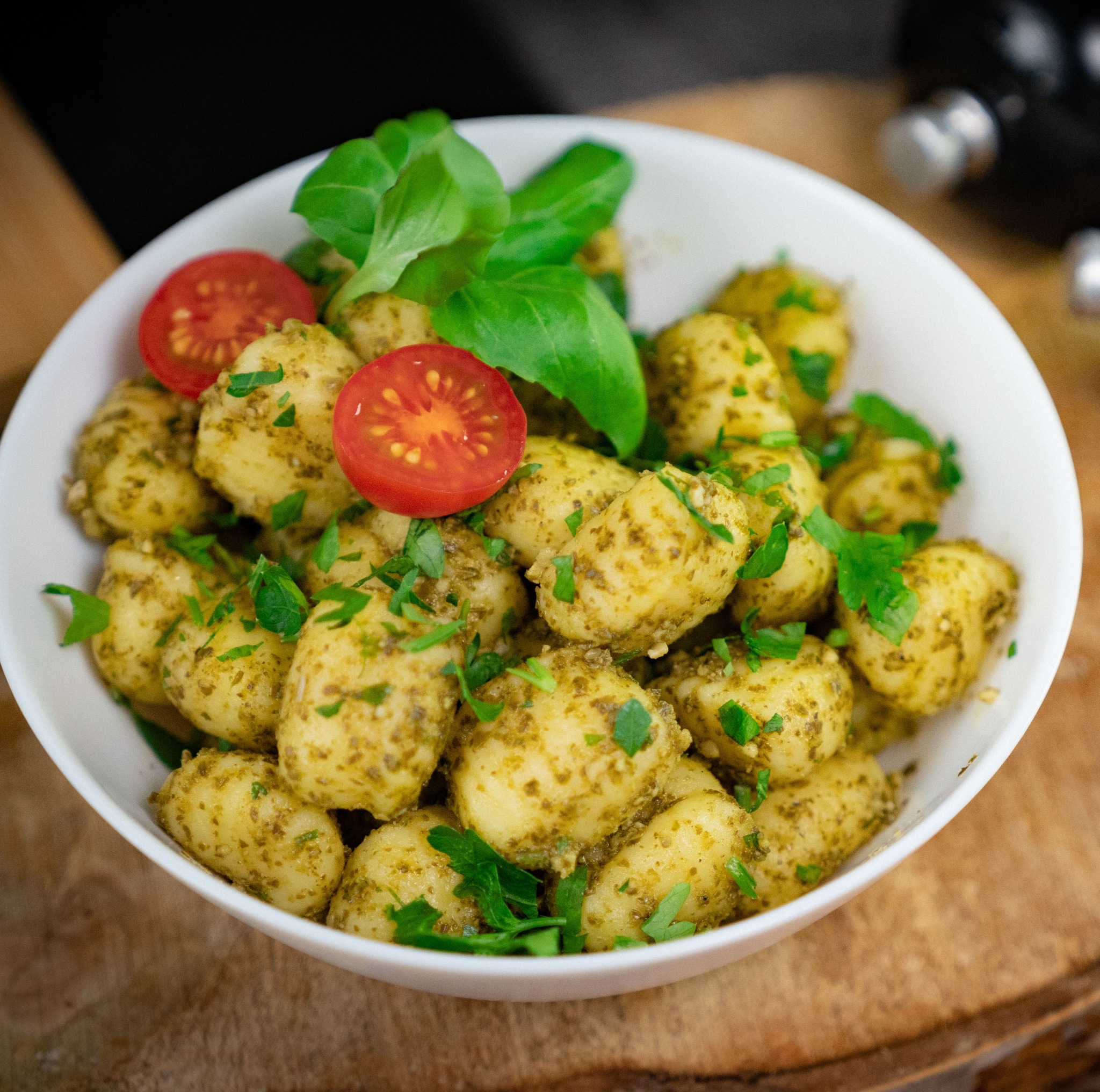 Gnocchi z zielonym pesto