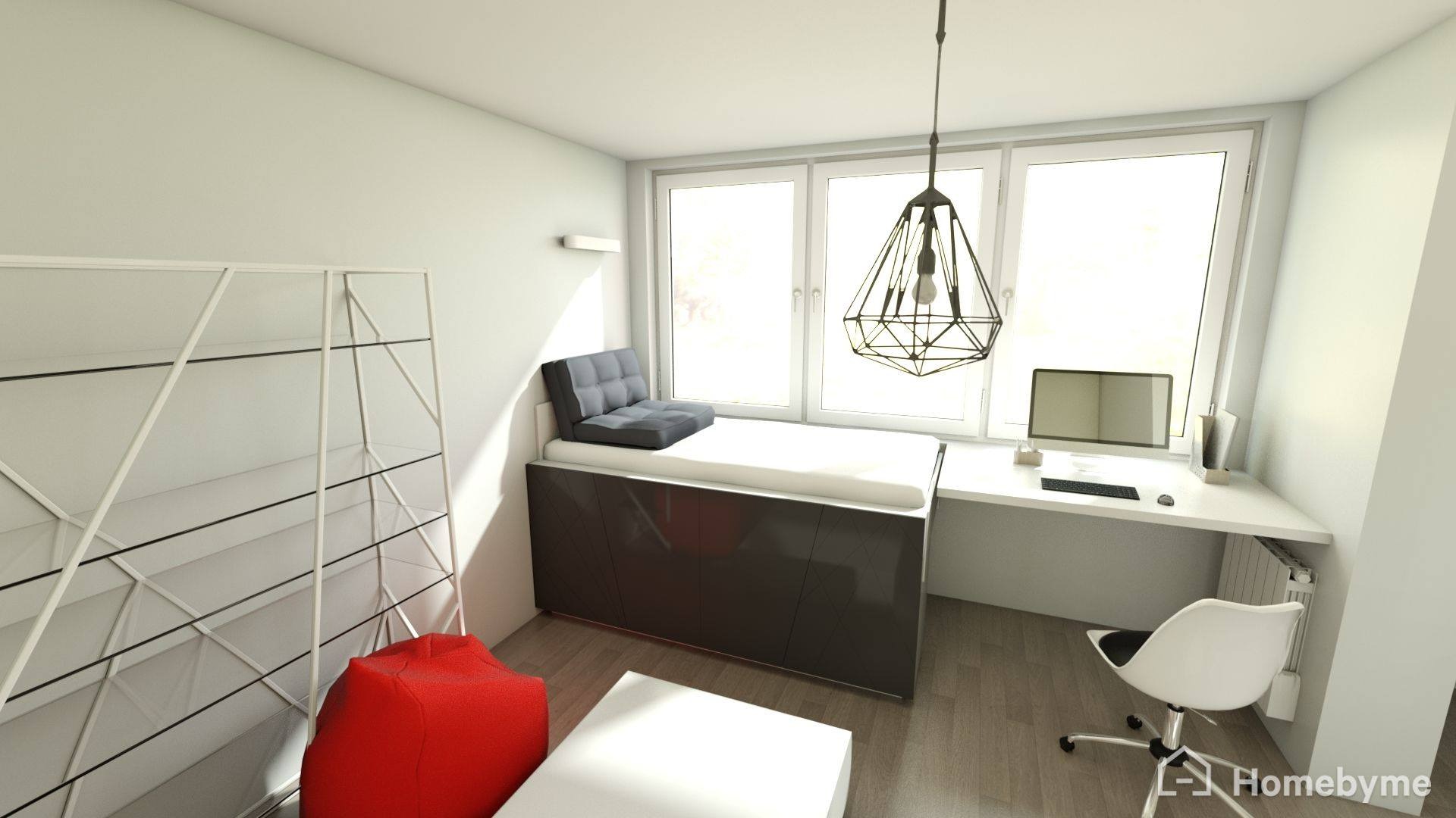 pokój w kawalerce projekt