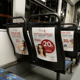 Reklama w tramwajach w Krakowie - branża kosmetyczna