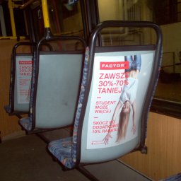 Reklama w tramwajach w Krakowie - galerie handlowe, Factory