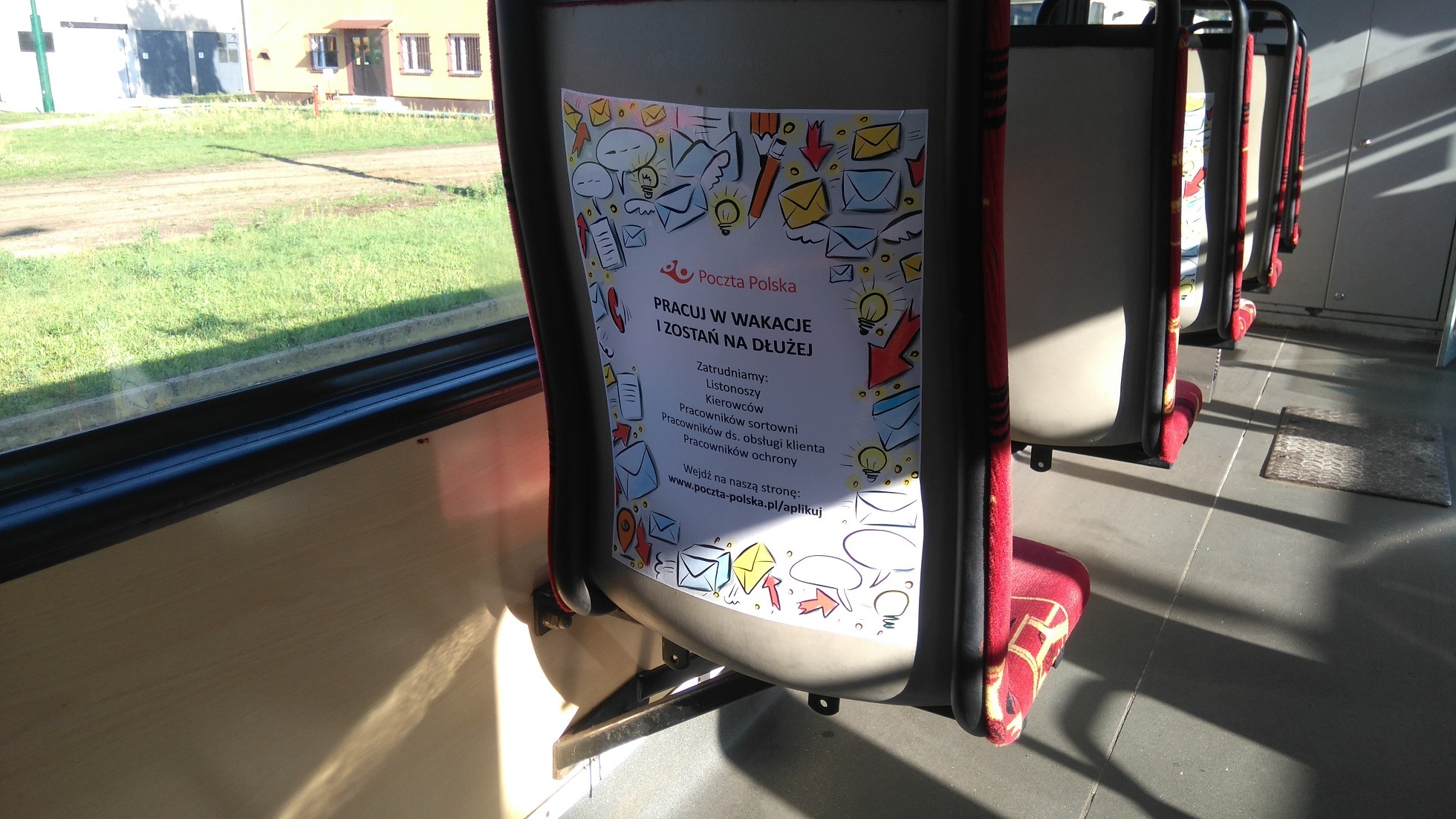 Reklama w tramwajach - oferta pracy, Poczta Polska