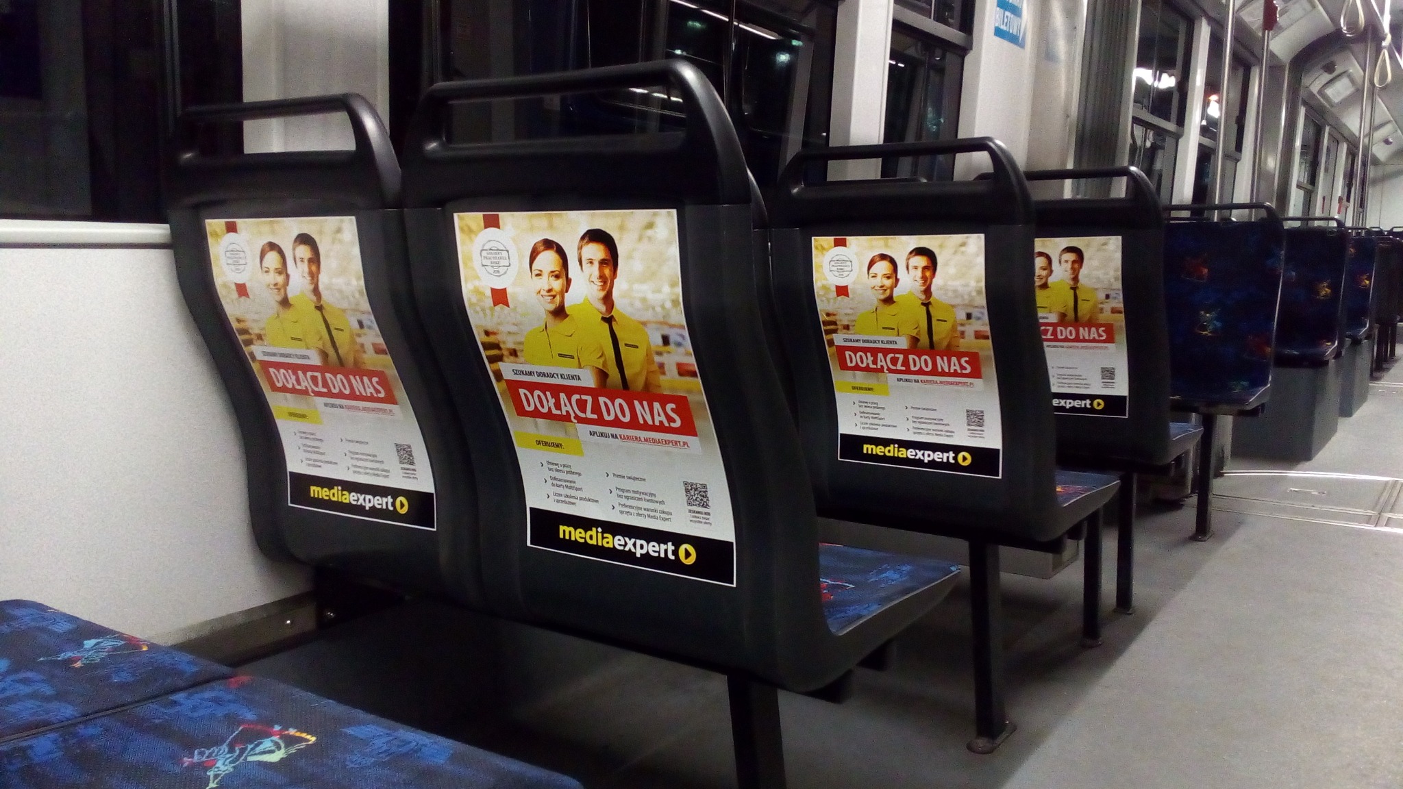 Reklama w tramwajach w Krakowie - oferty pracy, Media Expert