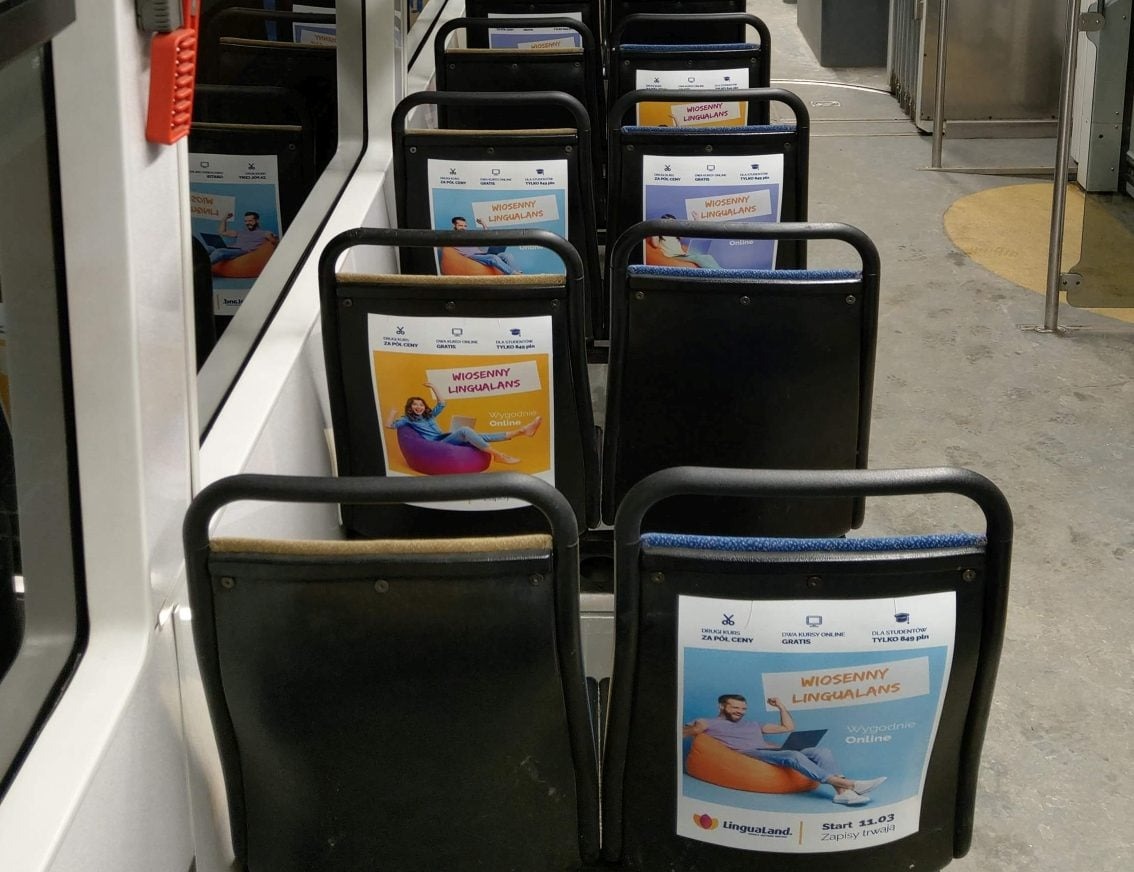 Reklama w tramwajach w Krakowie - szkoły językowe, Lingualand