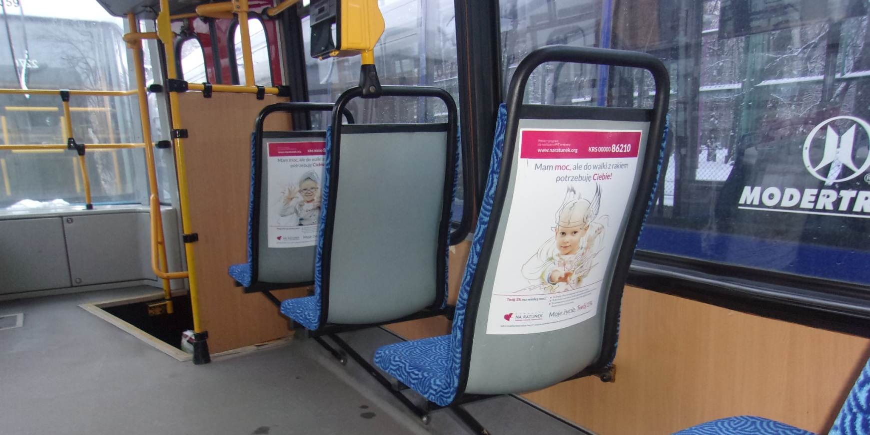 Reklama w tramwajach w Krakowie - OPP, fundacja Na Ratunek