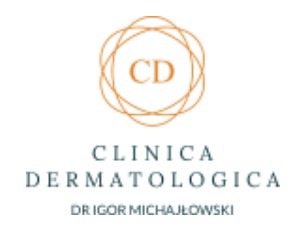 Logo Clinica Dermatologica Dr Igor Michajłowski w Gdańsku, z okrągłym symbolem CD otoczonym geometrycznym wzorem.