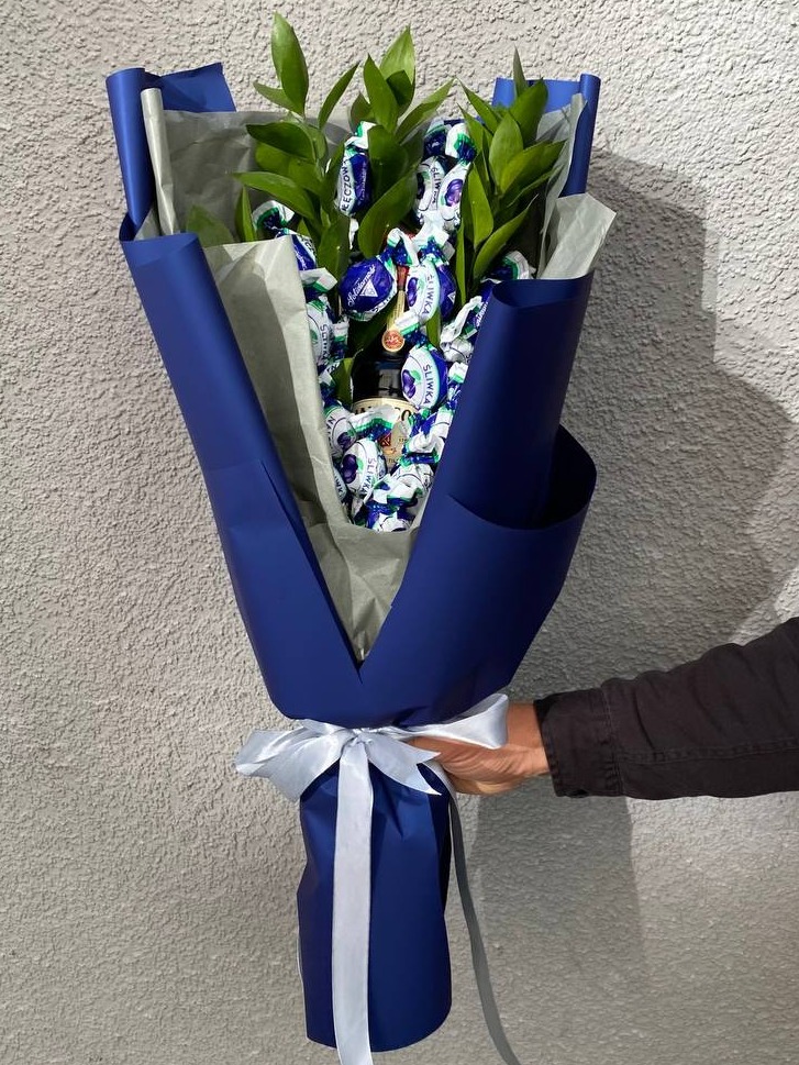 Bukiet z ulubionymi cukierkami