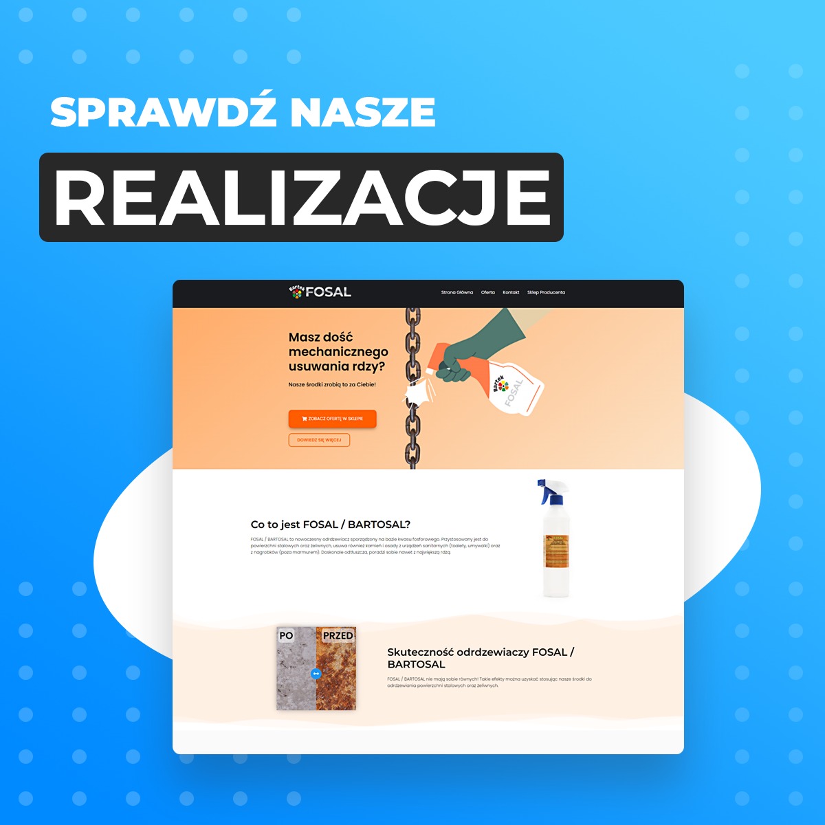 Strona typu Landing Page wykonana dla firmy F.H.P. BARTEK