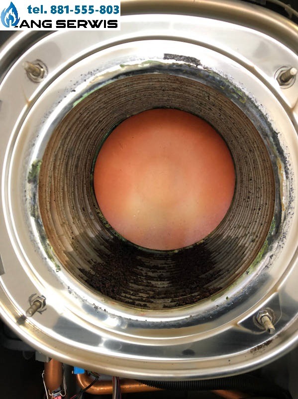 Zanieczyszczony wymiennik kotła Vaillant