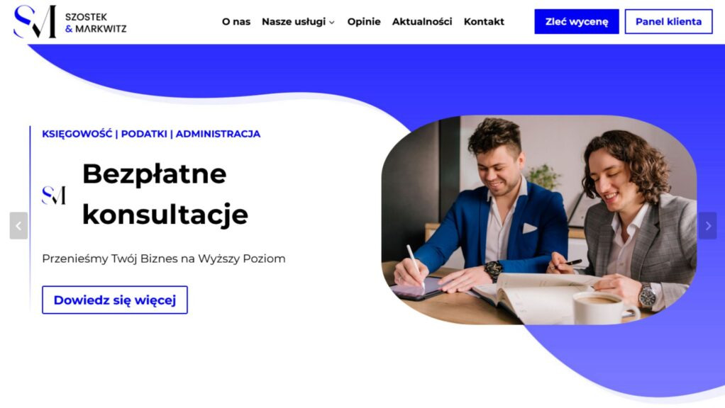 Przebudowa strony www dla biura rachunkowego