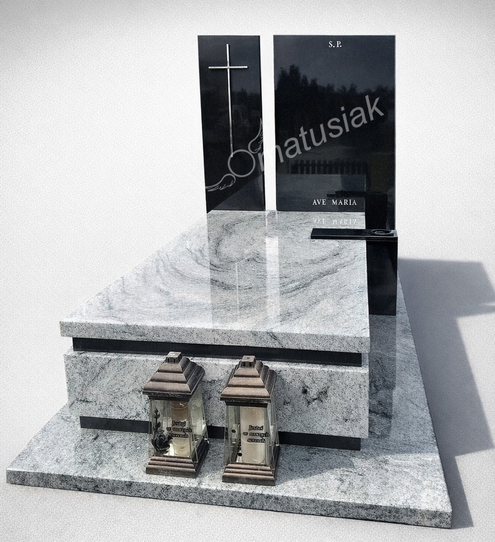 Kamieniarz Poddębice. Nagrobek zamontowany na cmentarzu w Poddębicach.