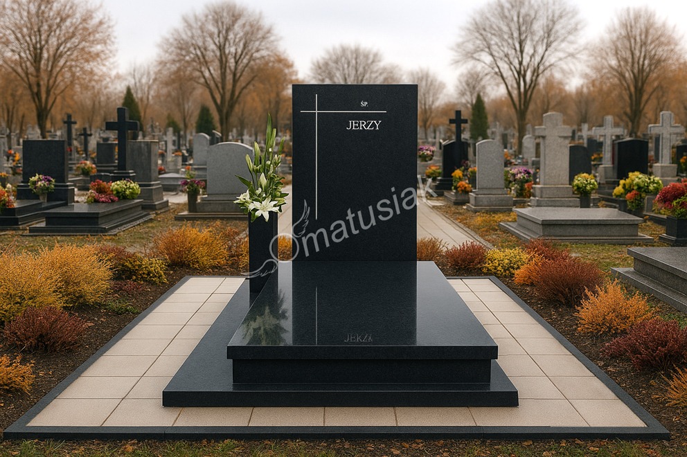 Kamieniarz Łódź. Nagrobek zamontowany na cmentarzu w Łodzi.