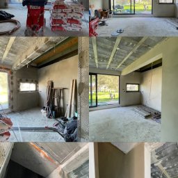 Realizacja projektów inwestycyjnych o różnym stopniu skomplikowania - Wykonano tradycyjne tynkowanie domu tynkiem cementowo-wapiennym.