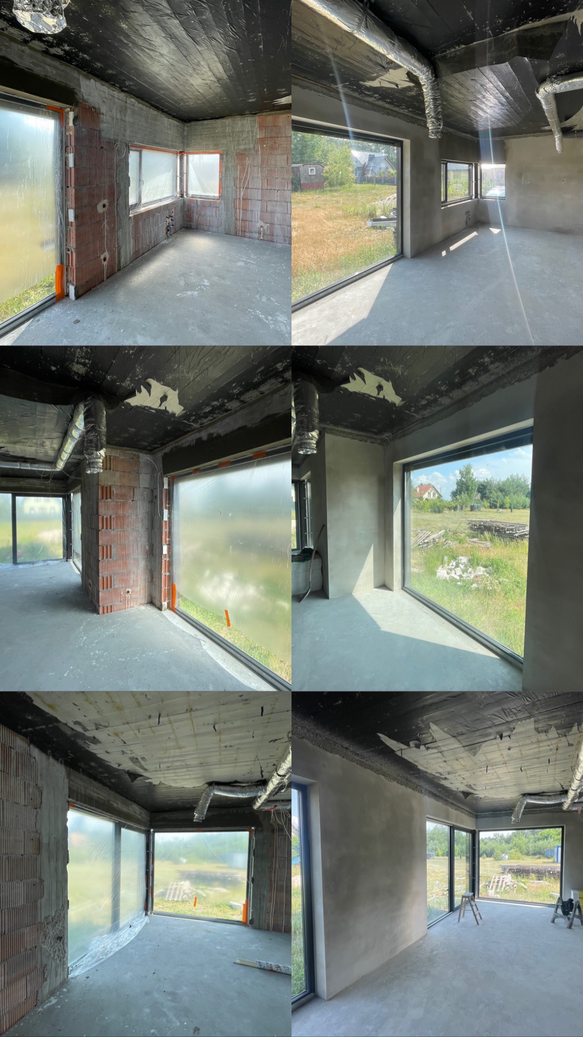 Kolejny dom otynkowany tynkiem cementowo-wapiennym.