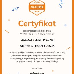 Usługi Elektryczne Amper Stefan Łudzik - Montaż instalacji elektrycznych Kraków