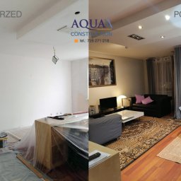 Malowanie biały kolor 9 zł / m2, kolor 11 zł / m2, Układanie glazury, terakoty, gresu 80 zł / m2. Układanie paneli 35 zł / m2, parkiet Barlinek 50 zł / m2.