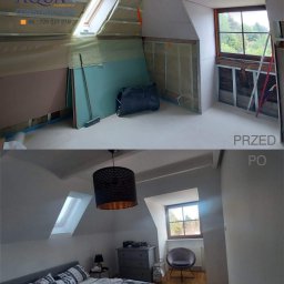 Malowanie biały kolor 9 zł / m2, kolor 11 zł / m2, Układanie glazury, terakoty, gresu 80 zł / m2. Układanie paneli 35 zł / m2, parkiet Barlinek 50 zł / m2.