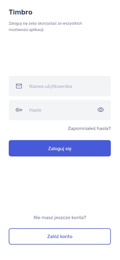 Timbro - aplikacja PWA