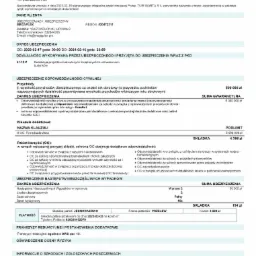 Skan polisy ubezpieczeniowej WARTA Ekstrabiznes Plus dla firmy budowlanej Megaplex, obejmującej OC i NNW, z wyszczególnionymi sumami gwarancyjnymi, składkami i zakresem ochrony.