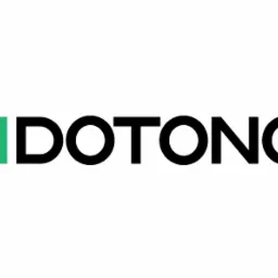 Logo 'DOTONO' z zieloną strzałką skierowaną w górę po lewej stronie, umieszczone na białym tle.