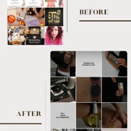 Mozaika zdjęć prezentująca ofertę salonu masażu: certyfikaty, promocje, zabiegi modelujące sylwetkę, masaż gorącymi kamieniami i walka z cellulitem.