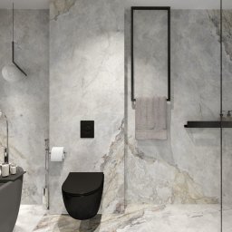 CRUSH Studio - Łazienka z Płytką Wielkoformatową Wanna, Prysznic