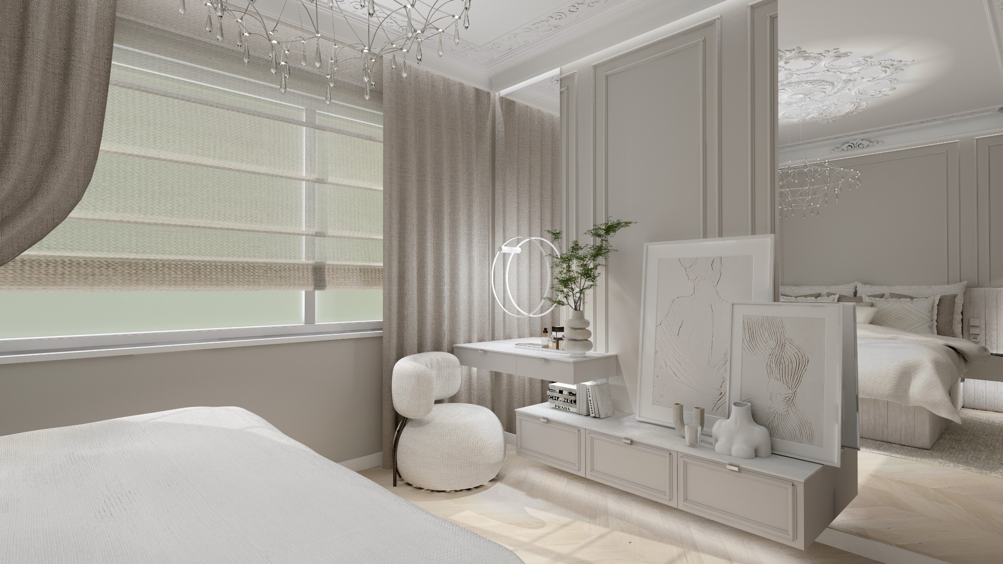 Mała Sypialnia z Lustrami