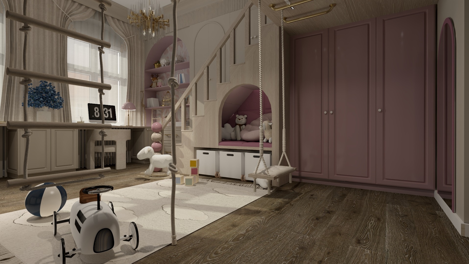 Pokój Dziecięcy z Antresolą w Gorzowskiej Kamienicy