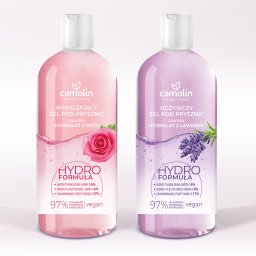 Firma PCC Kosmet opracowała linię hydrolatów Camolin na bazie kwiatów i ziół. Wybrano proste, przezroczyste butelki na które zaprojektowałam subtelną, sensualną grafikę podkreślającą 
wodny charakter produktu. 