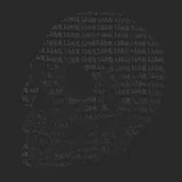 Grafika czaszki w odcieniach szarości, pokryta powtarzającym się tekstem 'LIAR LIAR'.