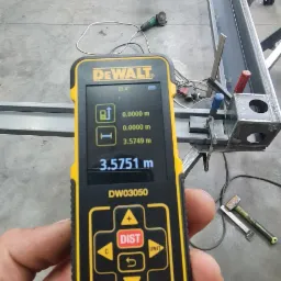 Przekątne ramy kontenera (2 ostatnie pomiary)