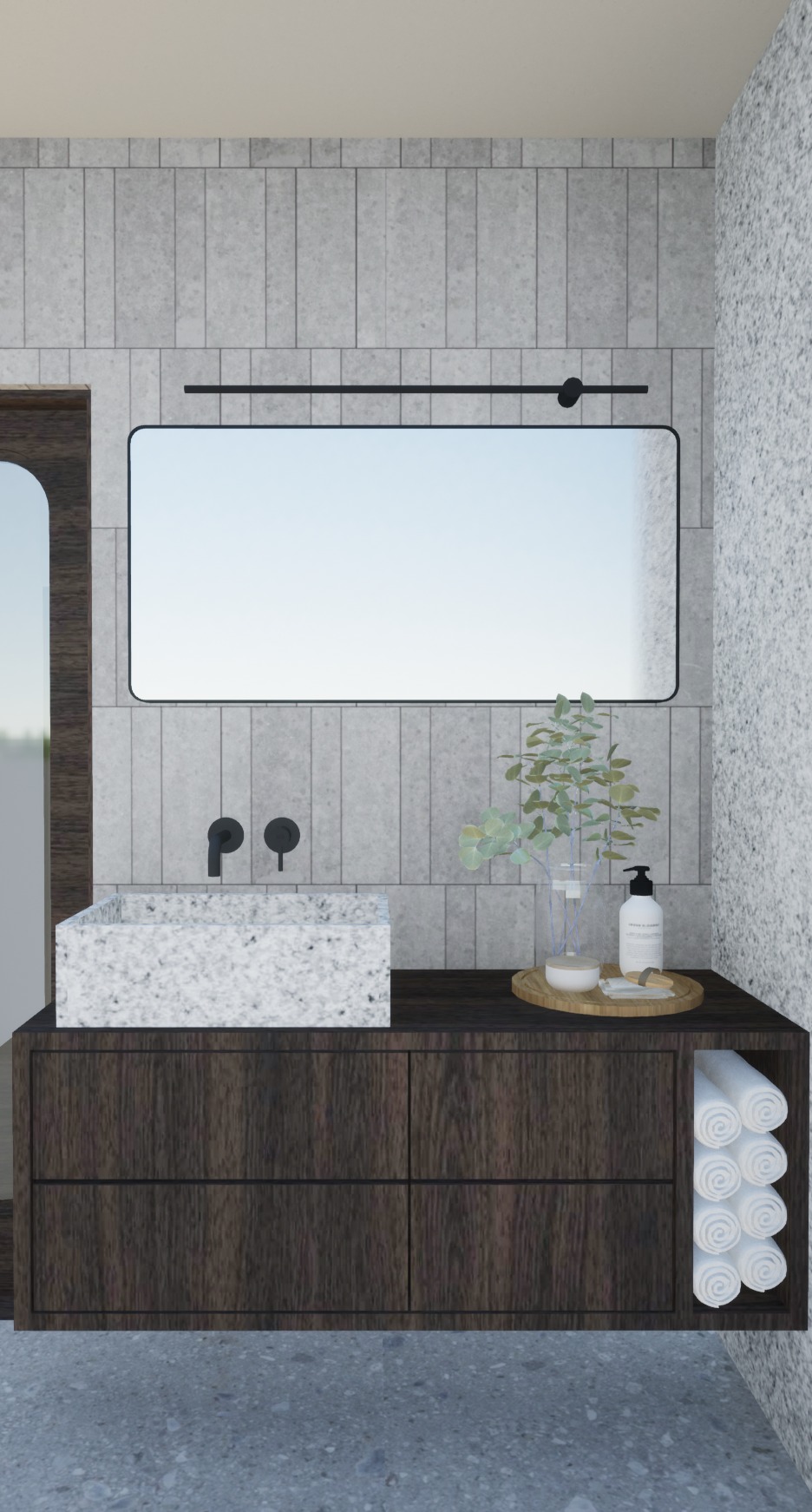 Wizualizacja łazienki w domu po Warszawą