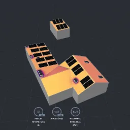 Przykładowa wizualizacja instalacji fotowoltaicznej.