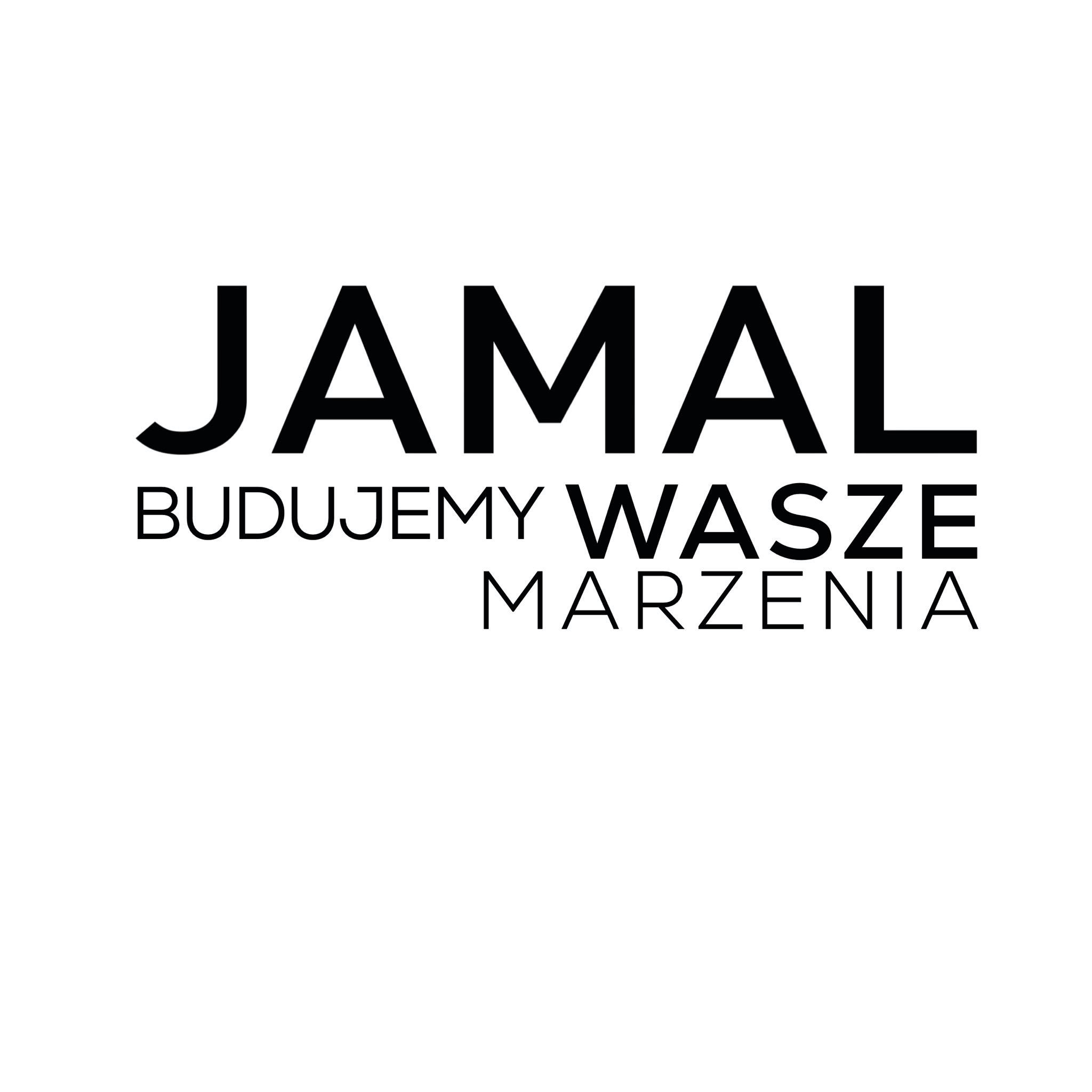 Logo firmy Jamal z hasłem 'Budujemy Wasze Marzenia' na białym tle.