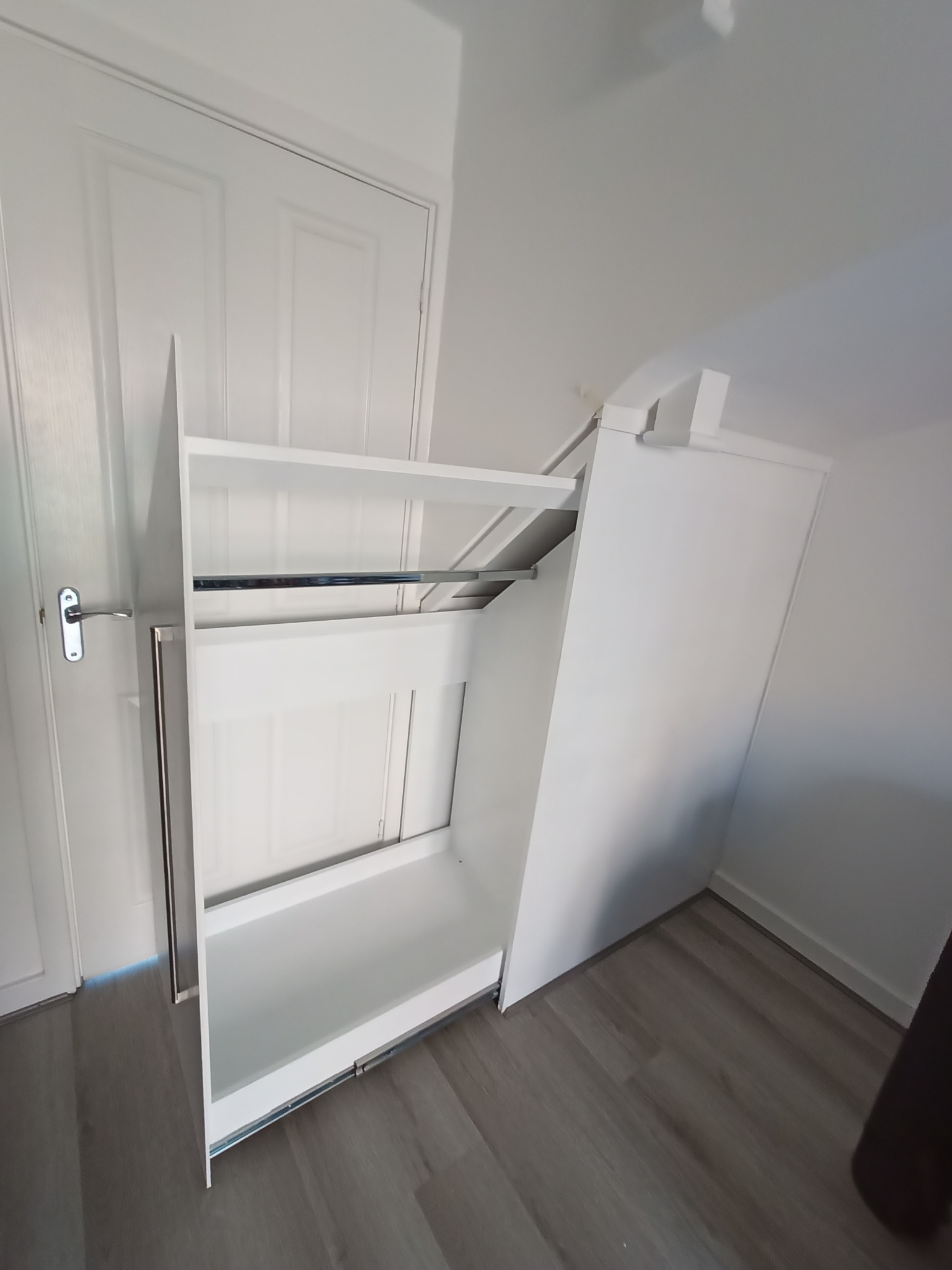 szuflada 1 metr głeboka, mdf i dewno