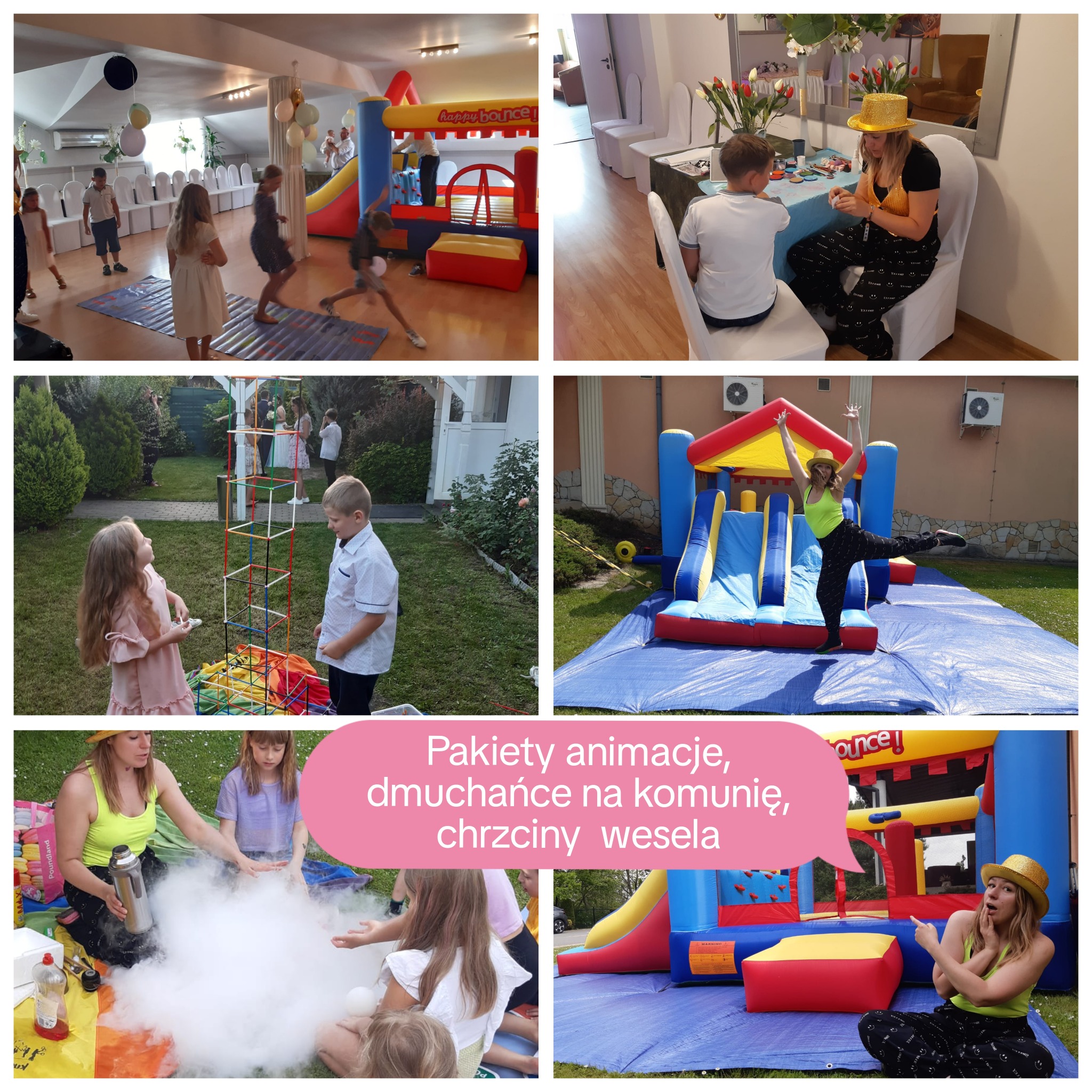 Animacje i atrakcje na komunię, wesela, chezciny