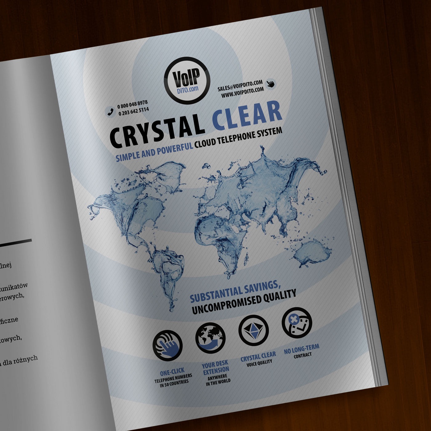 Reklama prasowa dla Usługi VOIP.