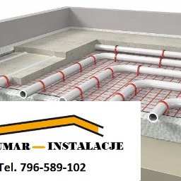 Ogrzewanie podłogowe, inst. C.O posadzki