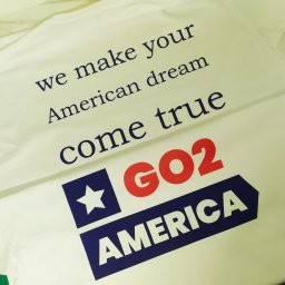 Realizacja dla firmy GO2 America (USA) 
25 koszulek z nadrukiem ( metoda flex)