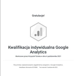 Kwalifikacja Google Analytics