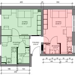Podział mieszkania na tzw dwupak inwestycyjny - niezależne dwa lokale mieszkalne