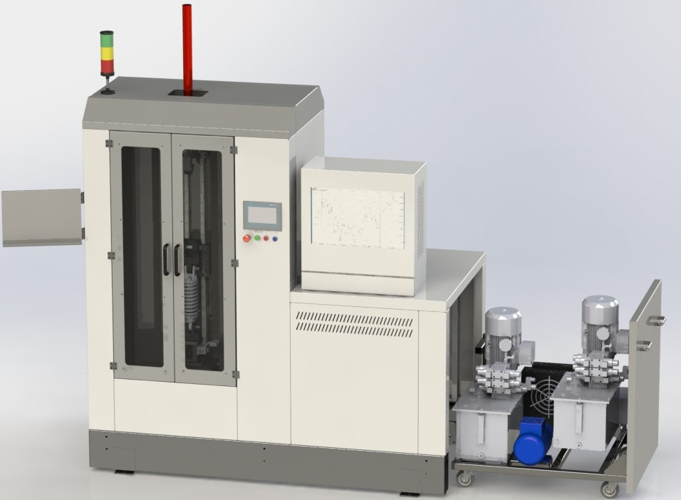 Model Stanowiska kontroli końcowej siłowników hydraulicznych.