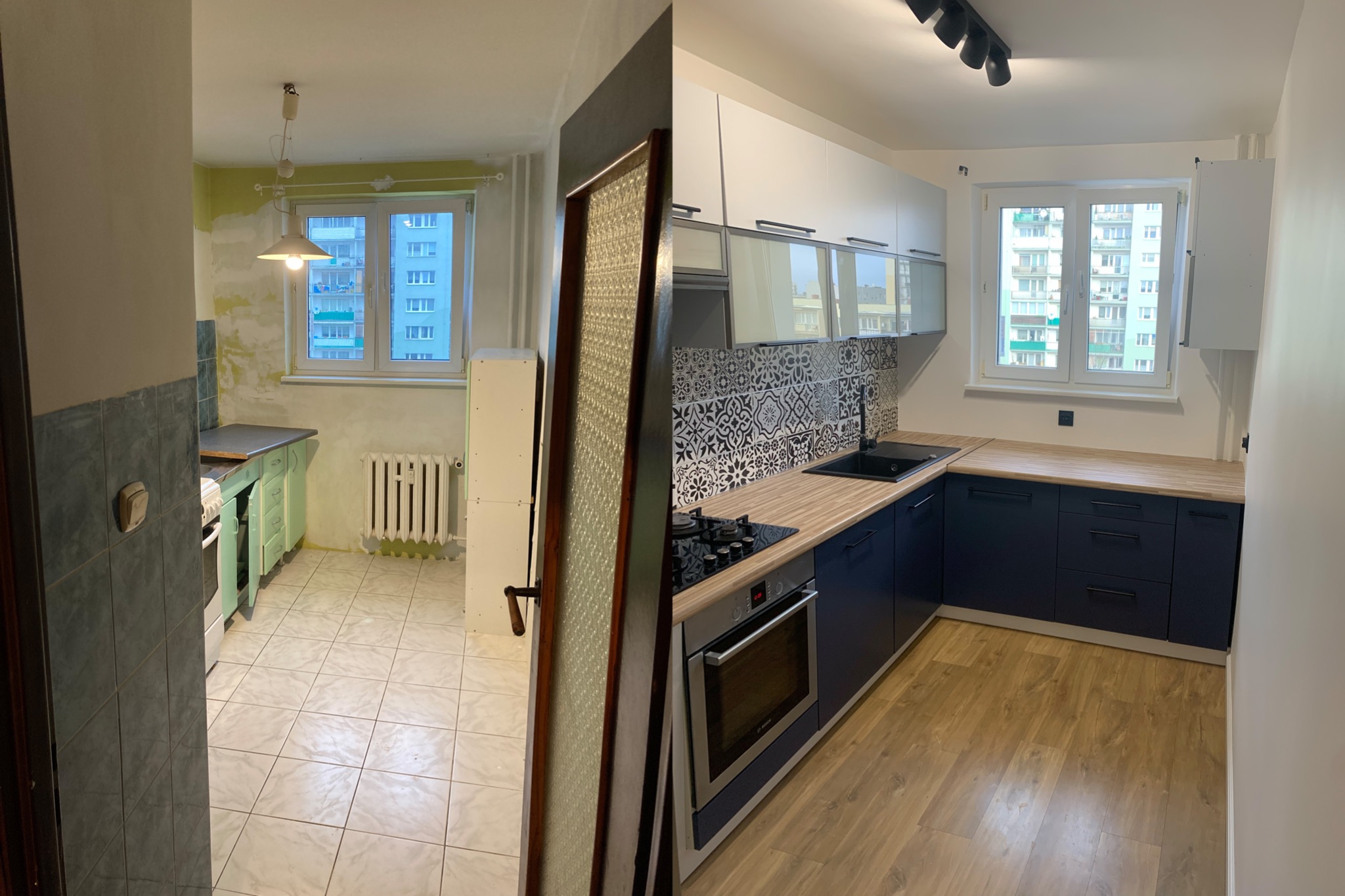 nowa podłoga, kafle, montaż mebli