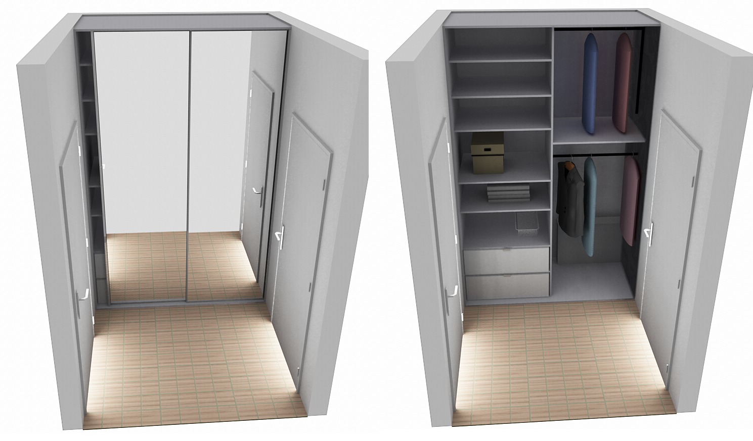 Wizualizacja szafy przesuwnej naszego autorstwa