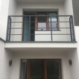 Balustrada balkonowa, antracyt, profil 40x40 i 20x20