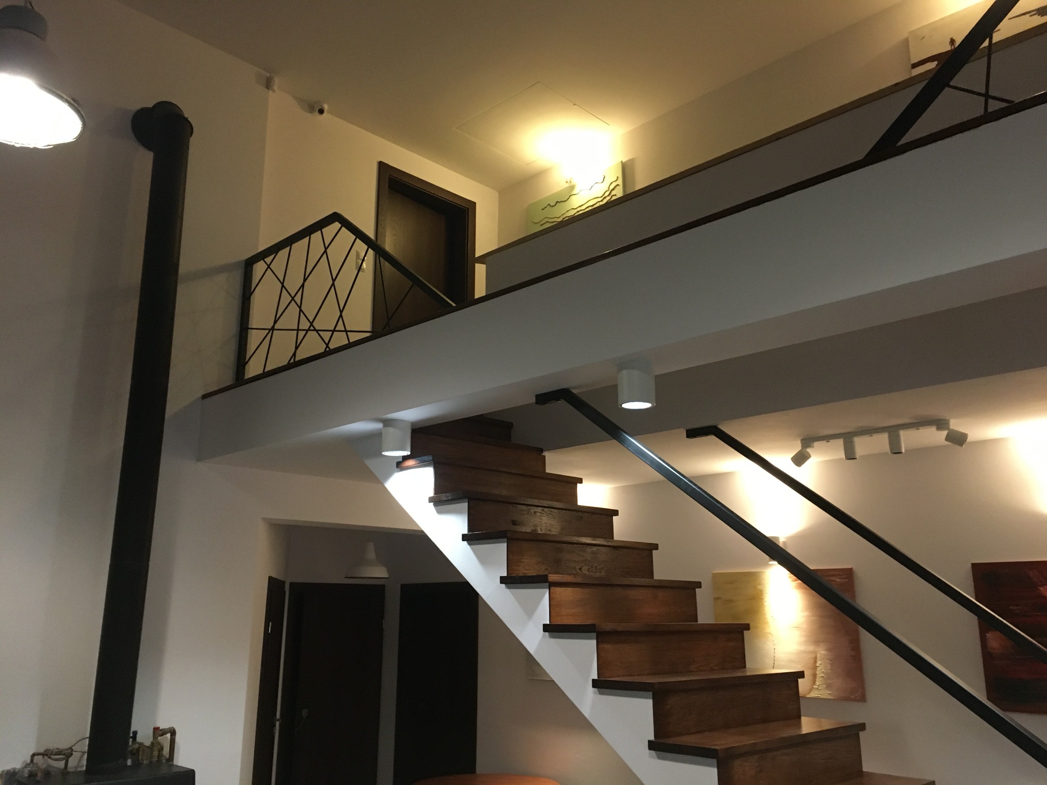 Balustrada Loft czarna, profil 40x40, pret fi 10